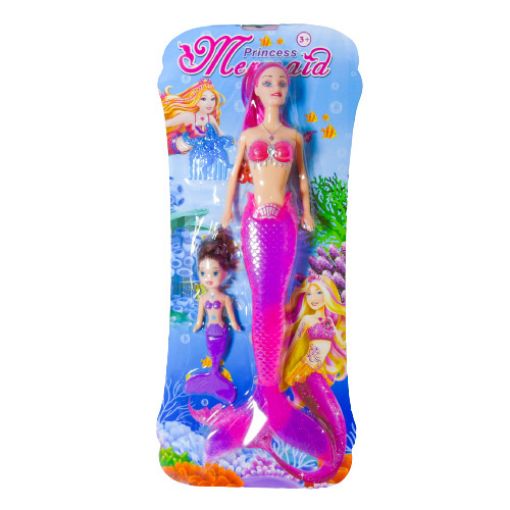 Imagen de MUÑECA SIRENA GRANDE CON LUZ Y PEQUEÑA R110675