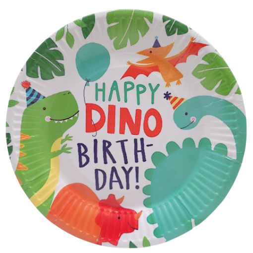 Imagen de PLATO CARTON 6" DINOSAURIO 1/10