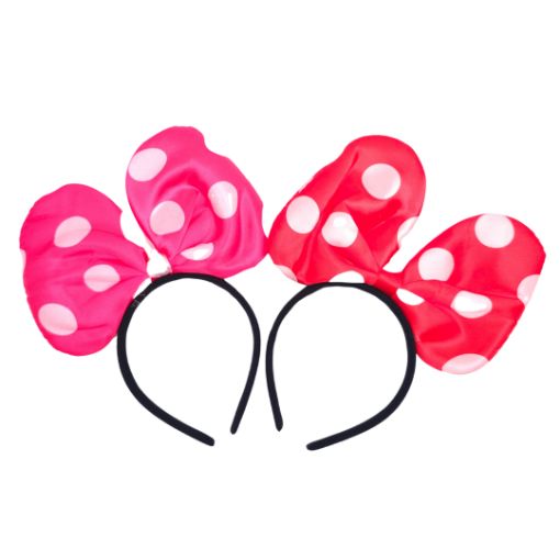 Imagen de CINTILLO MINNIE LAZO ROSA/ROJO 