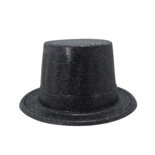 Imagen de SOMBRERO BRILLO ESCARCHA NEGRO 