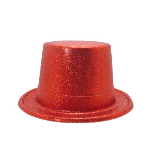 Imagen de SOMBRERO BRILLO ESCARCHA ROJO 