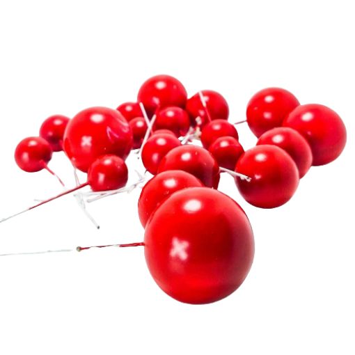 Imagen de BOLAS PARA DECORAR BIZCOCHO ROJA 1/20 