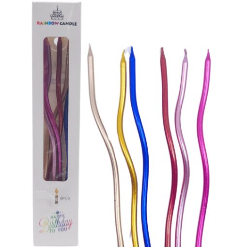 Imagen de VELAS ESPIRAL MULTICOLOR 1/6
