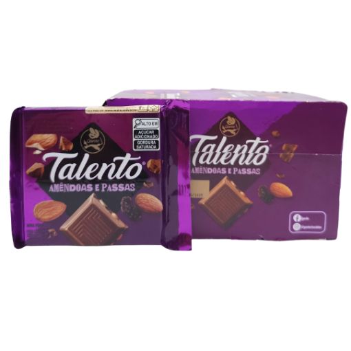 Imagen de GAROTO TALENTO ALMENDRA PASAS 1/12 85GR