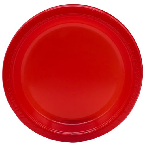 Imagen de PLATO PLASTICO ROJO 9" 1/10 