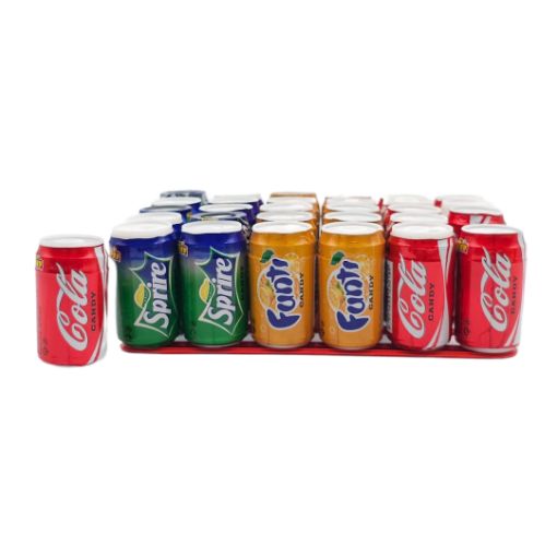 Imagen de MENTA COLA FANTA SPRITE CANDY LATA 20/30