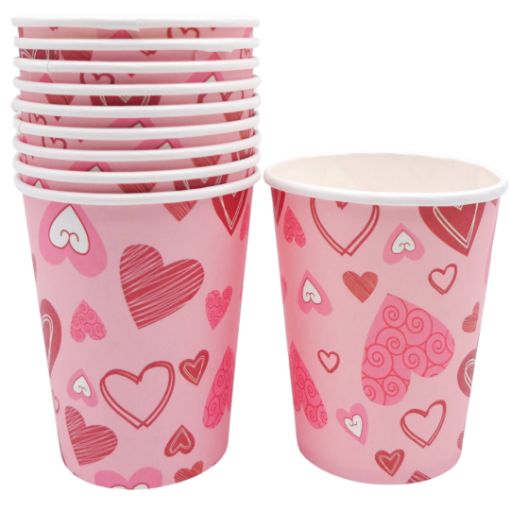 Imagen de VASO 7.5X8.5CM CARTON SAN VALENTIN 1/10