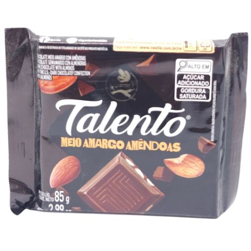 Imagen de GAROTO TALENTO ALMENDRA AMARGO 1/12 85GR