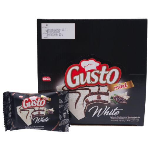 Imagen de BIZCOCHO GUSTO WHITE  6/24 20 GR