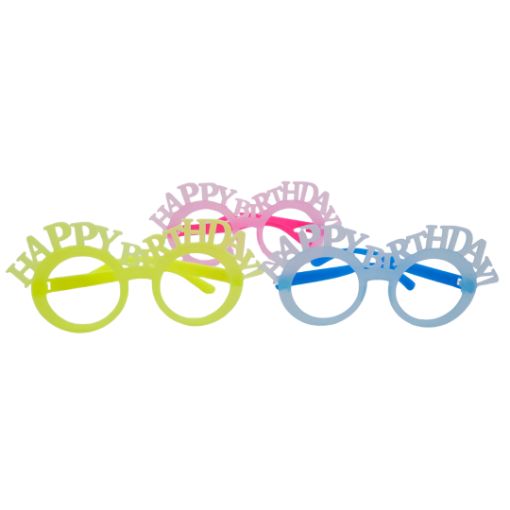 Imagen de LENTES FLUORESCENTE HAPPY BIRTHDAY 1/3 