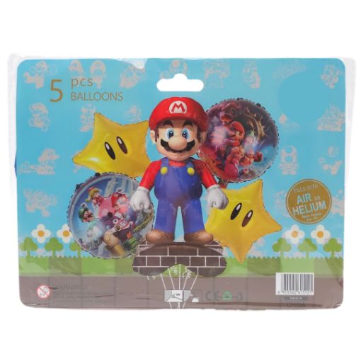Imagen de SET DE GLOBOS MARIO 1/5