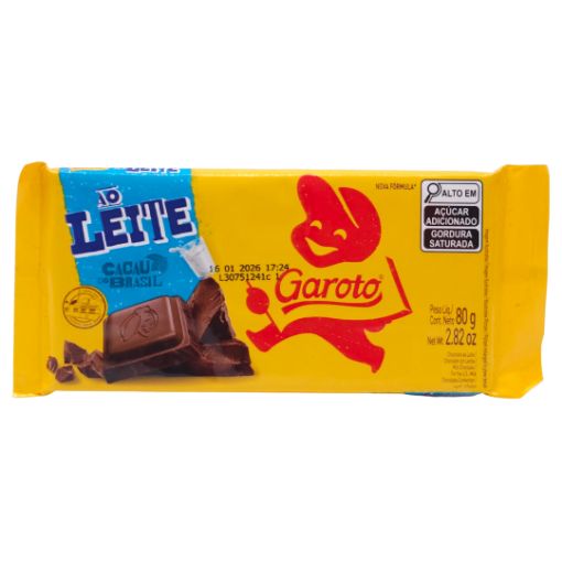Imagen de GAROTO TABLETA CHOCOLATE Y LECHE 1/16 80GR