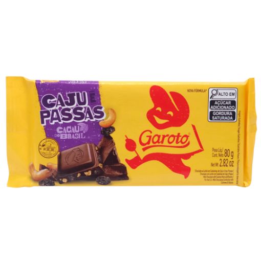 Imagen de GAROTO TABLETA CAJUIL Y PASAS 1/16 80GR