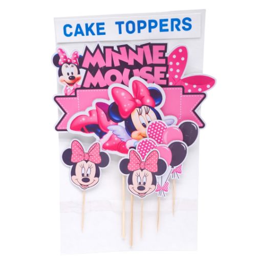 Imagen de CAKE TOPPER MOTIVO MINNIE ROSA 1/6 