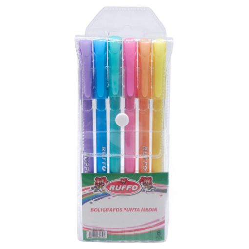 Imagen de LAPICERO RUFFO COLORES PASTELES 1/6