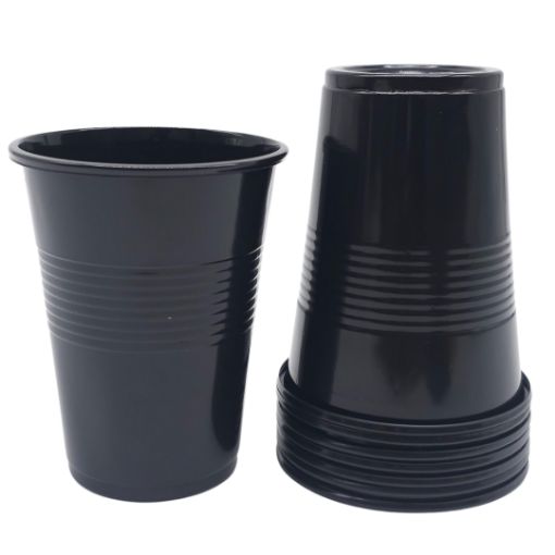 Imagen de VASO PLASTICO 9OZ NEGRO 1/8