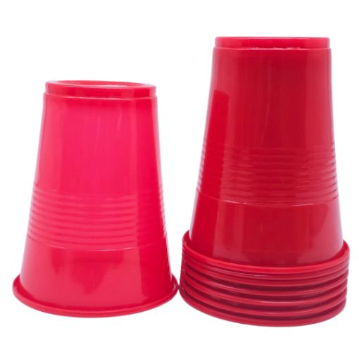 Imagen de VASO PLASTICO 9OZ ROJO 1/8