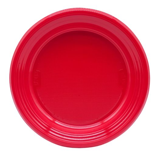 Imagen de PLATO PLASTICO 7" ROJO 1/8