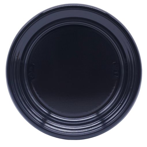 Imagen de PLATO PLASTICO 7" NEGRO 1/8
