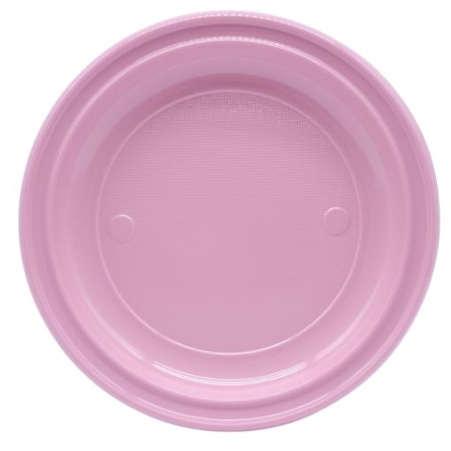 Imagen de PLATO PLASTICO 9" ROSA PALO 1/8