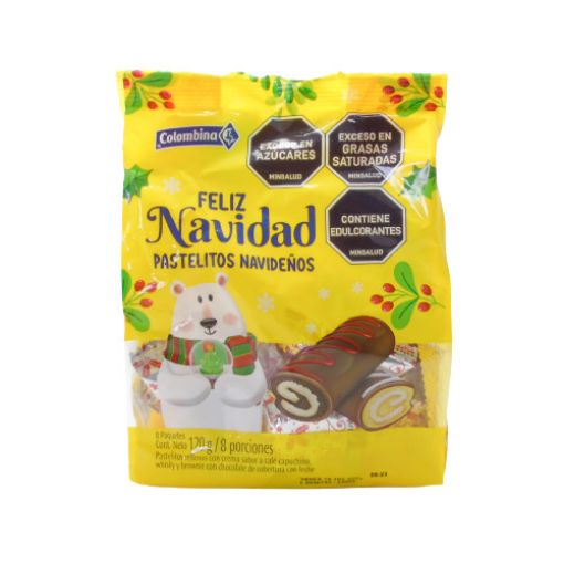 Imagen de PASTELITOS NAVIDAD COLOMBINA 12/8