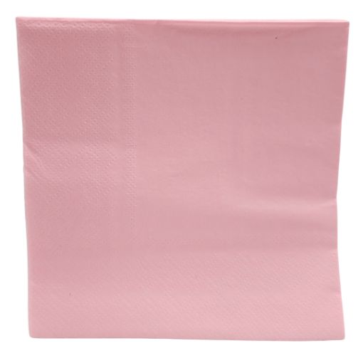 Imagen de SERVILLETA COLOR LISO ROSA 1/20 