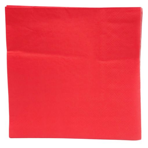 Imagen de SERVILLETA COLOR LISO ROJO 1/20 