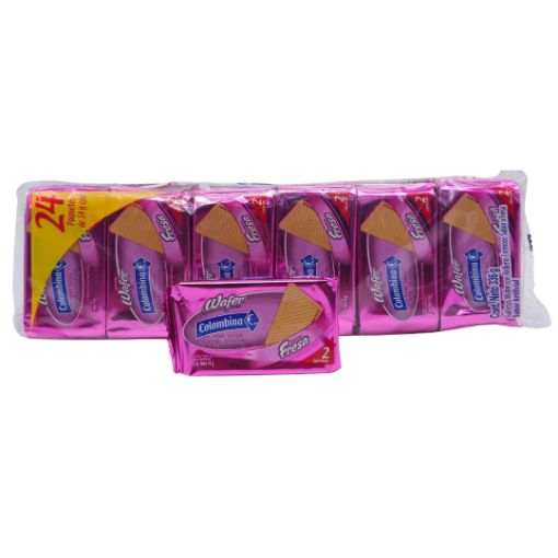 Imagen de GTA WAFER COLOMBINA FRESA  24/24