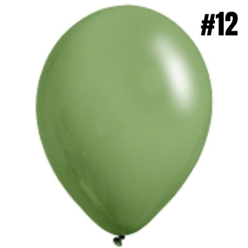 Imagen de VEJIGA 12 VERDE OLIVO BCA 1/50 