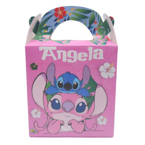 Imagen de CAJITA CUMP. STITCH ROSA 11.5X12.5X6.25CM 1/10