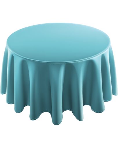 Imagen de MANTEL REDONDO AZUL BEBÉ 2.13M