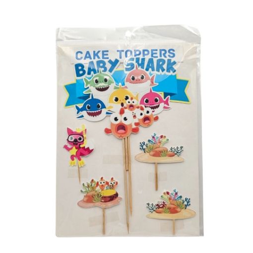 Imagen de CAKE TOPPER MOTIVO BABY SHARK 1/6 