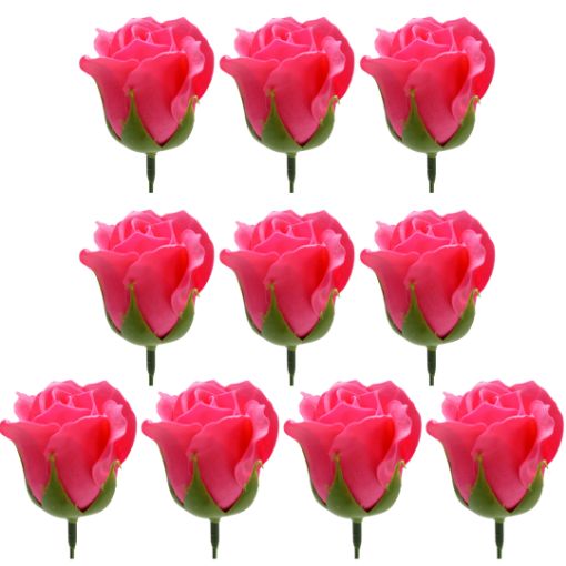 Imagen de ROSA BOTON 6.5CM FUCSIA 1/10 