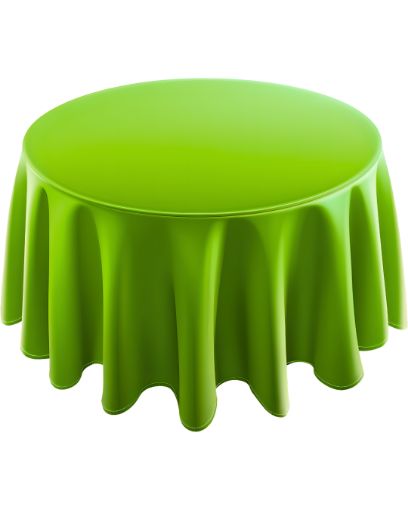 Imagen de MANTEL REDONDO VERDE MANZANA 2.13M