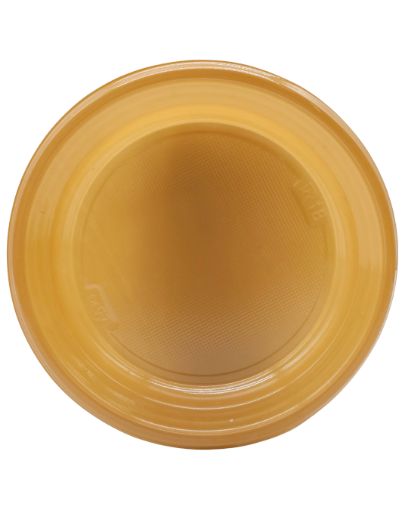 Imagen de PLATO PLASTICO 7" DORADO 1/8