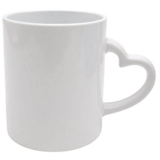 Imagen de TAZA SV BLANCA C/ASA CORAZON 12OZ