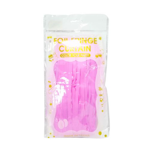 Imagen de CORTINA CUMPLEAÑOS ROSA BEBÉ MATE 1/1 .