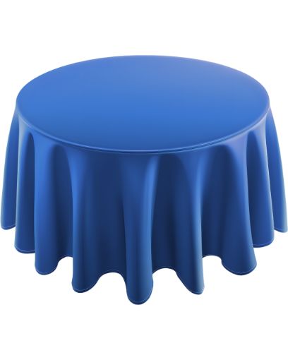 Imagen de MANTEL REDONDO AZUL ROYAL 2.13M**
