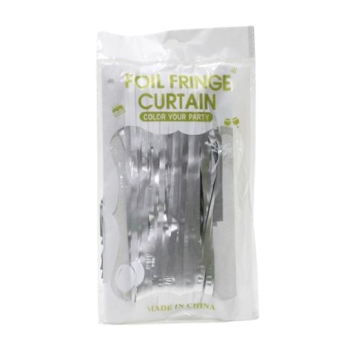 Imagen de CORTINA CUMPLEAÑOS PLATEADA 1/1 .**