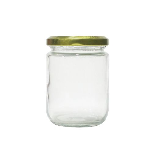 Imagen de FRASCO VIDRIO T/DORADA 6.5X9CM 230ML  1/1 **