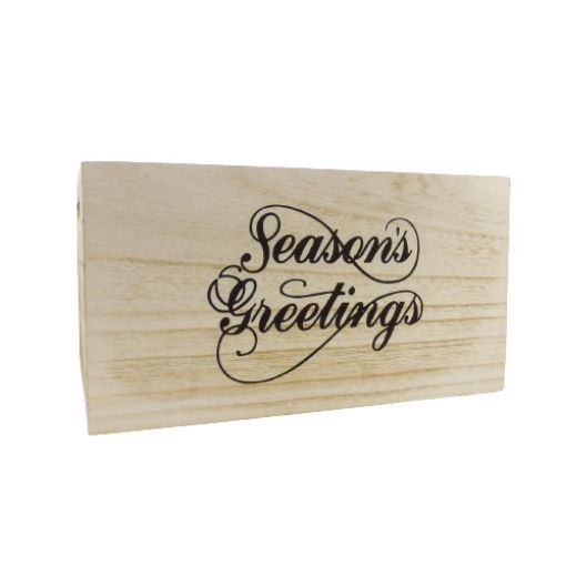 Imagen de HUACAL MADERA NAVIDAD (11.5X6.25X8") **