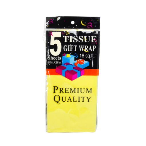 Imagen de PAPEL TISSUE AMARILLO 20X26" 1/5**
