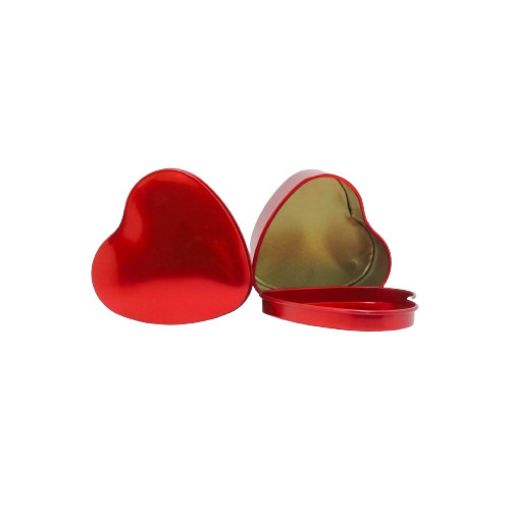 Imagen de COFRE CORAZON METAL ROJO 6.5X7 CM **
