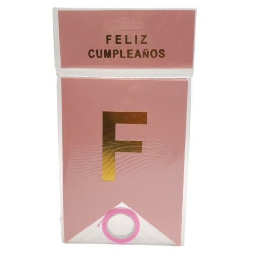 Imagen de LETRERO CUMP. COLOR ROSA BEBE **