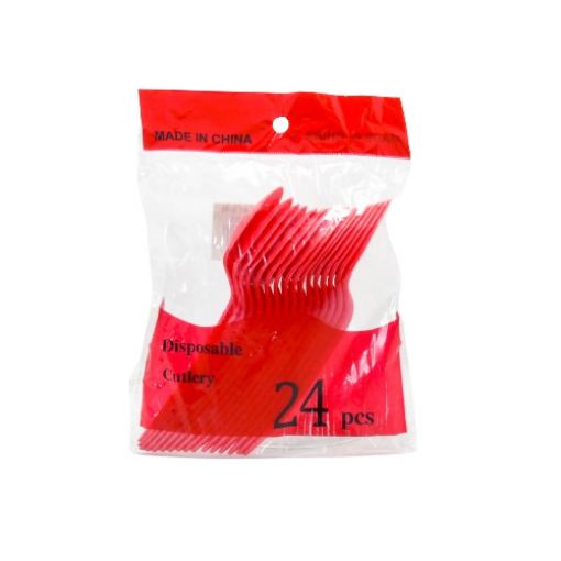 Imagen de CUCHARA COLOR ROJO 12/24 .**