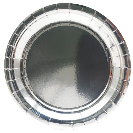 Imagen de PLATO CARTON 7" PLATA 1/10**