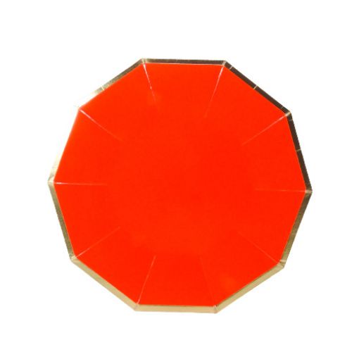 Imagen de PLATO CARTON 9" DECAGONAL ROJO 1/6 **