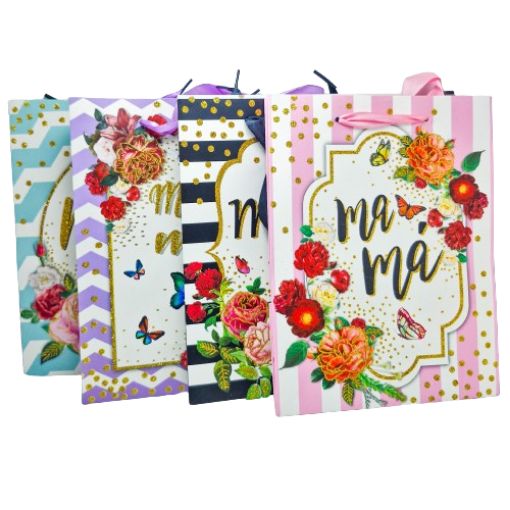 Imagen de BOLSA REGALO MADRES 18X23X8CM 12/1**