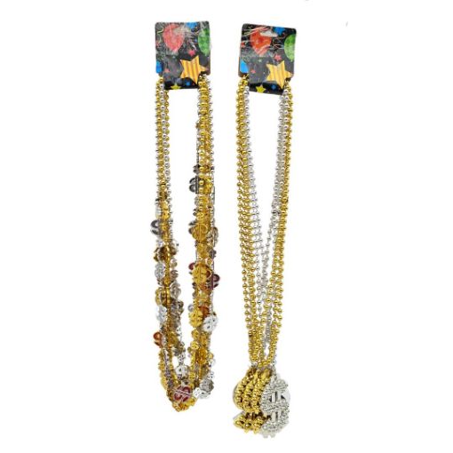 Imagen de COLLAR BOLITA SIGNO DINERO DORADO/PLATA 1/6 **