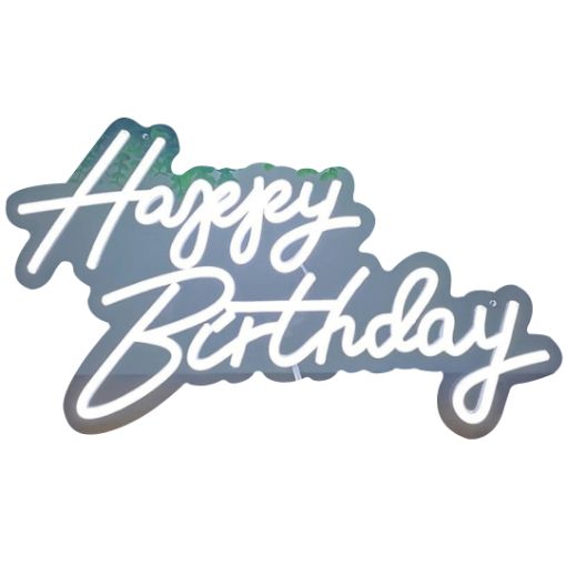 Imagen de LETRERO LUZ LED HAPPY BIRTHDAY 60X20CM**